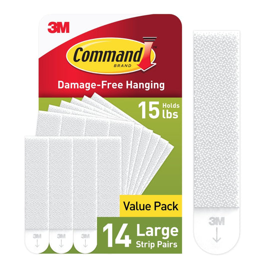 Command Large Picture Hanging Strips Value Pack, 14 Pairs, PH206-14NA, White