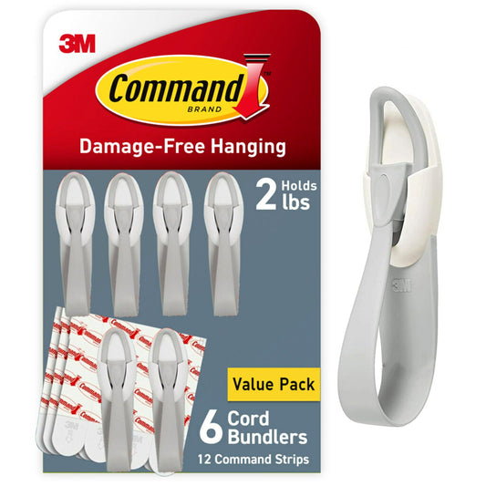 Command GP304-6NA Value Pack Cord Bundlers 6PK