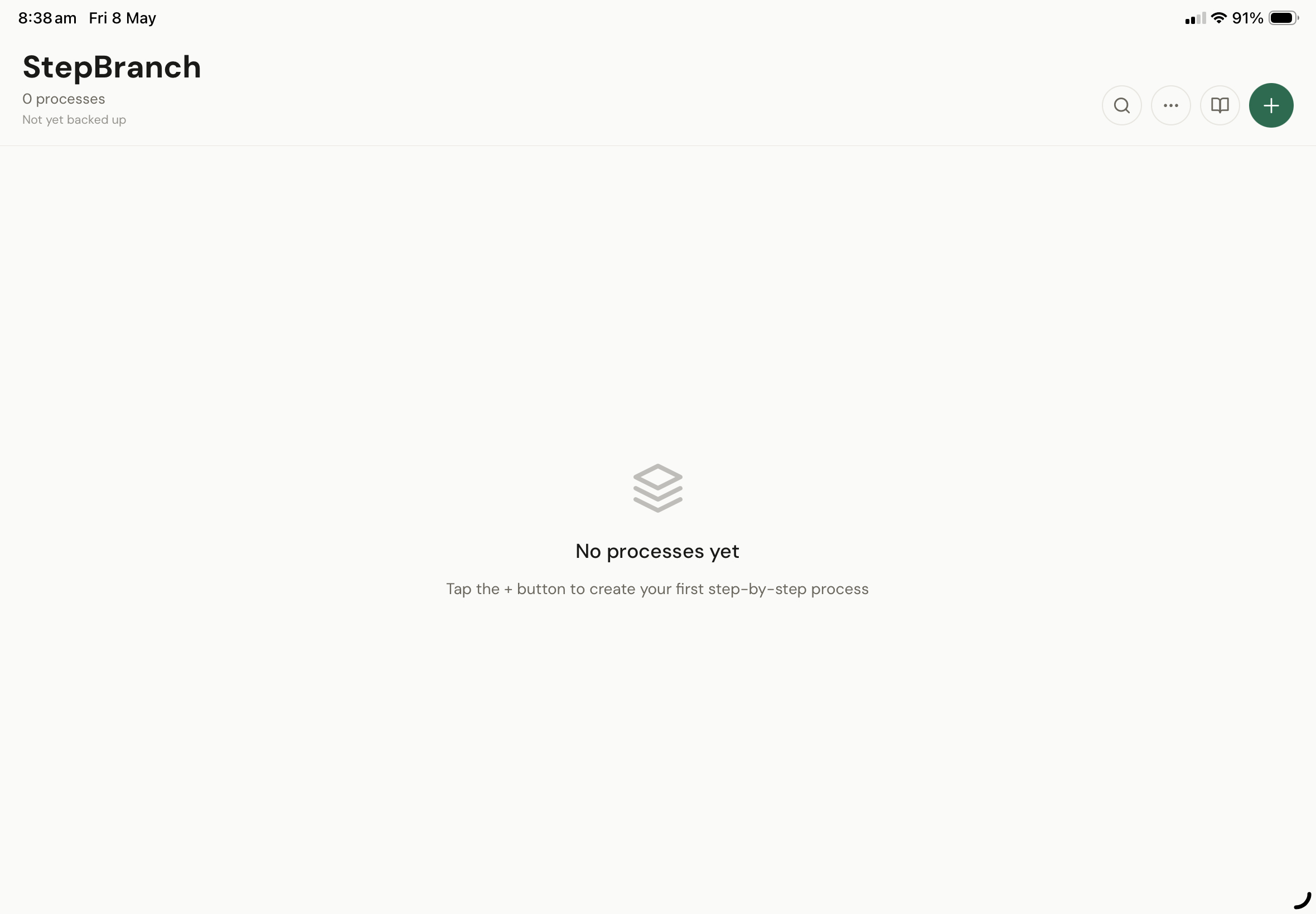 StepBranch main screen