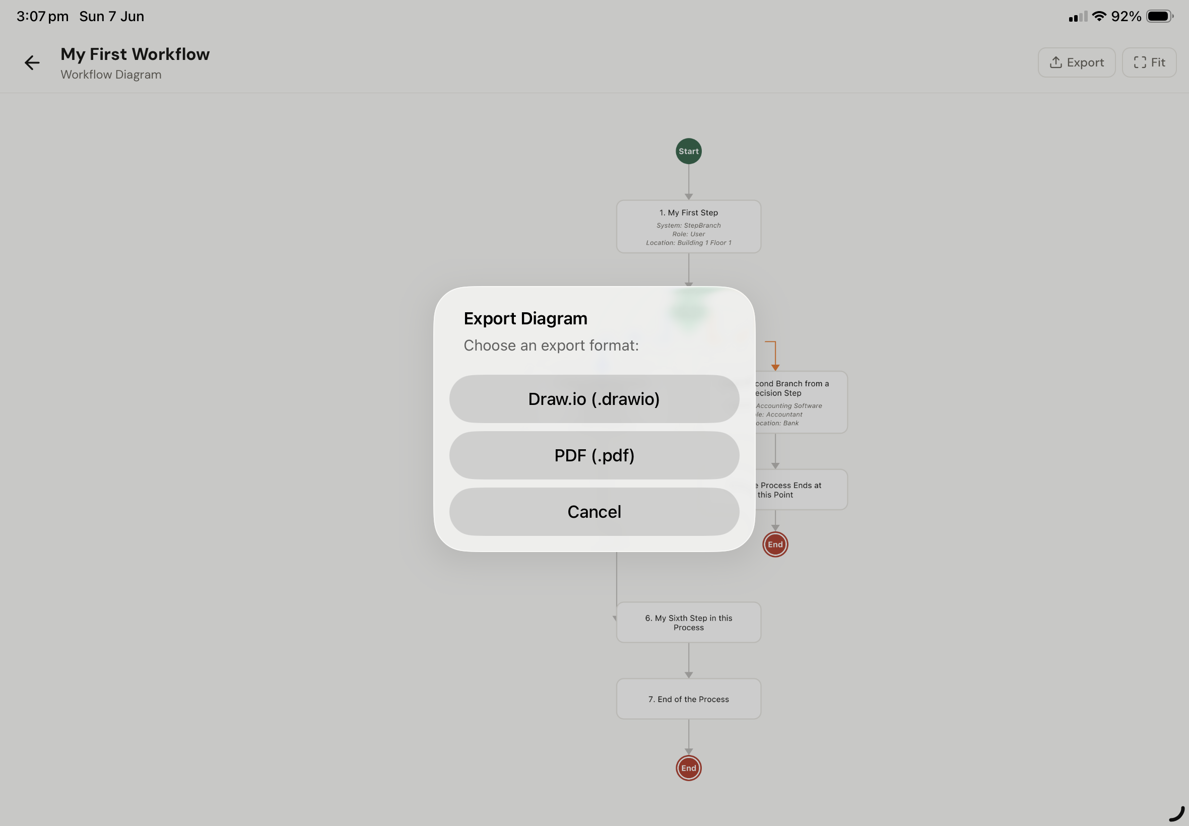 Diagram export options